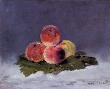 Melocotones Eduard Manet Impresionismo bodegón Pinturas al óleo